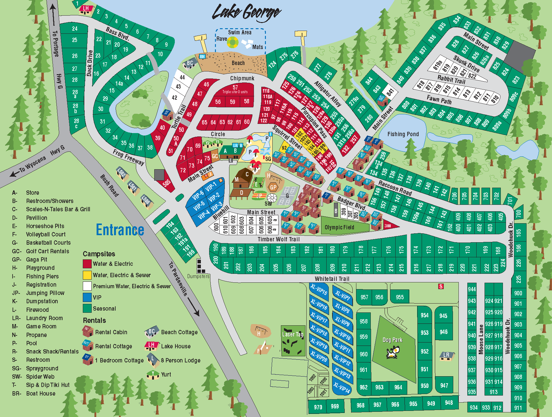 Pride of America Camping Resort Map