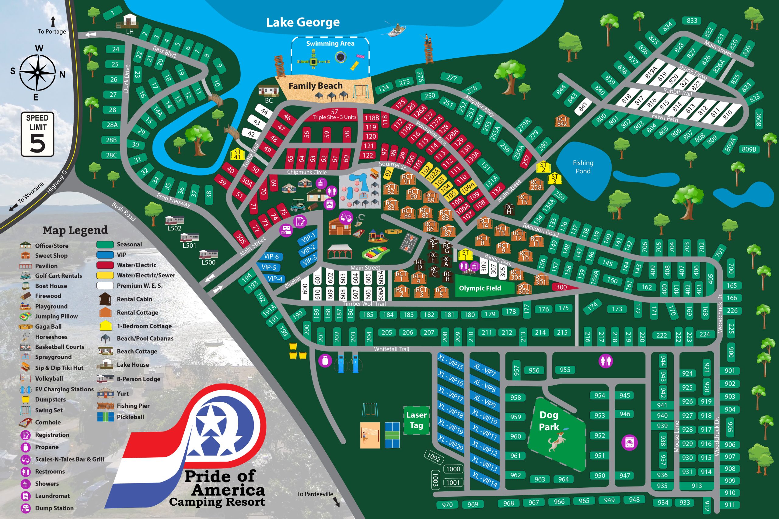 Pride of America Camping Resort Map